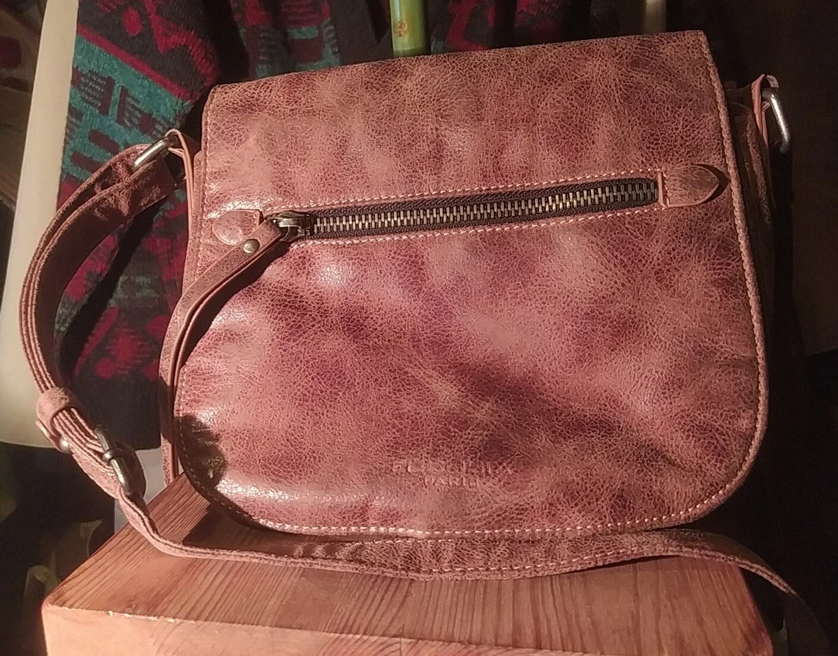 Fuchsia Paris sac bandouli re cuir marron femme
