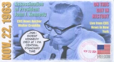 Coverscape Computer Designed JFK Assassination Walter Cronkite Event Cover
