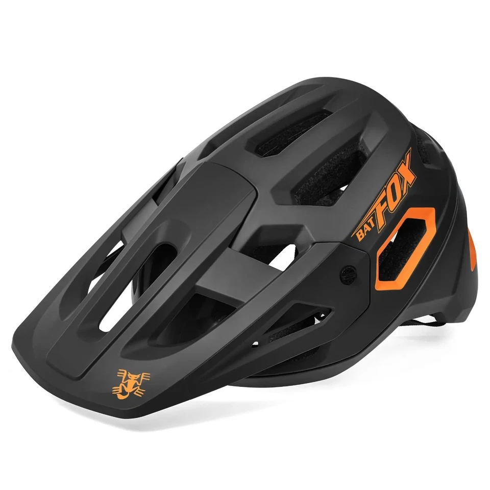 Bicycle Helmet BATFOX MTB Half Helmet Mountain Bike Race Integrated Ear UK STOCK - Image 2 of 4