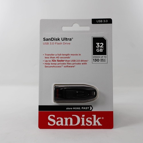 SanDisk SDCZ48-032G-U46 32GB USB 3.0 Flash Drive - Black - Picture 2 of 2