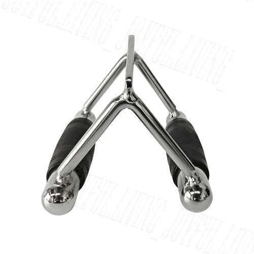 Lat Pulldown Attachments Close Grip Row Handle Workout Rubber Grips Cable T Bar - Picture 5 of 12