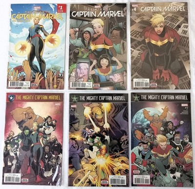 The Mighty Captain Marvel Lot of 6- #1,2,4-7 Marvel 2017 Brand New, Bagged