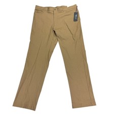 Tommy Hilfiger Mens TH Flex Finn Modern Fit Twill Pants Tan Brown 38x32