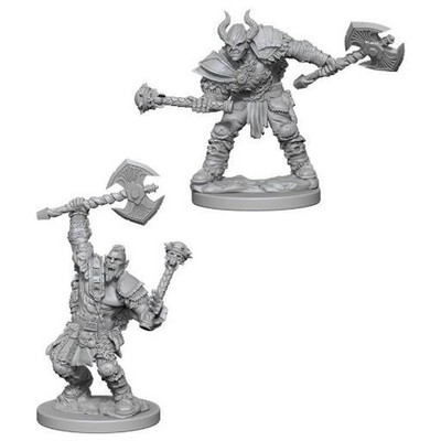 HALF-ORC MALE BARBARIAN PATHFINDER DEEP CUT UNBEMALTE MINIATUREN (6ER PACK)