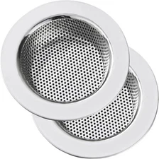 Kitchen Sink Strainer Stainless Steel, LASSHSWA Drain Silver 