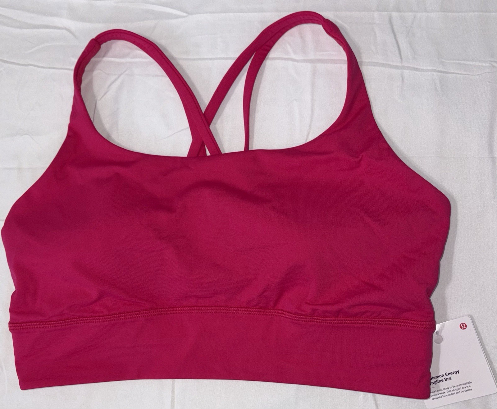 NWT✨LULULEMON✨SIZE 12✨ENERGY LONGLINE BRA✨AUTHENTIC✨PINK CALYPSO✨$64 image 2