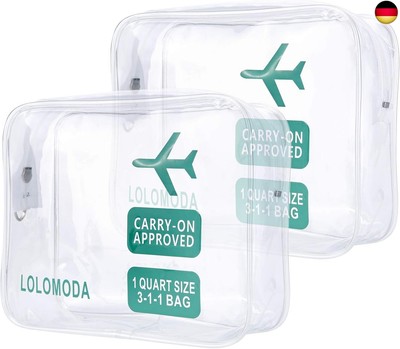 Kulturbeutel Transparenter, Durchsichtige Flugzeug Beutel, Kosmetiktasche  für