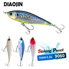 3D Inshore Twitch Bait 70mm 8.2g Slow Sinking Pencil Fishing Lures Saltwater Pes