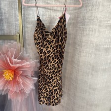 Alice & Olivia leopard print cocktail dress sz 8 EUC short cami style