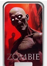 1 oz Silver Color Art Bar Coin 999 Scottsdale ZOMBIE BU Mintage 499