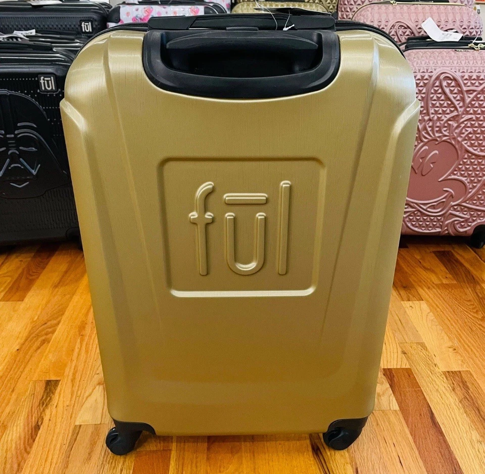 Disney Minnie Mouse Gold Spinner FUL Suitcase Textured Hard Luggage 25" - Image 2 of 4