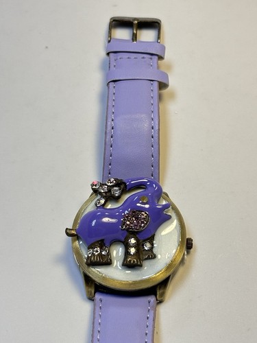 Reloj Strada Bejeweled Elephant esfera oculta, raros regalos vintage para ella - Imagen 5 de 10