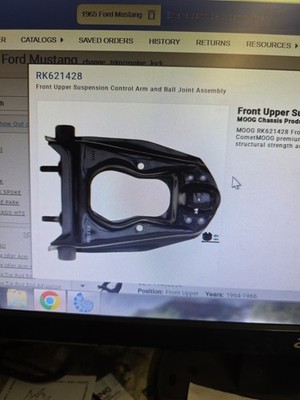 Front Upper Control Arm And Ball Joint Assembly Fits 63-66 Fords Listed