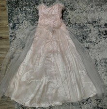Vintage Gunne Sax Jessica McClintock Dress, Size 9 pink Prom RARE