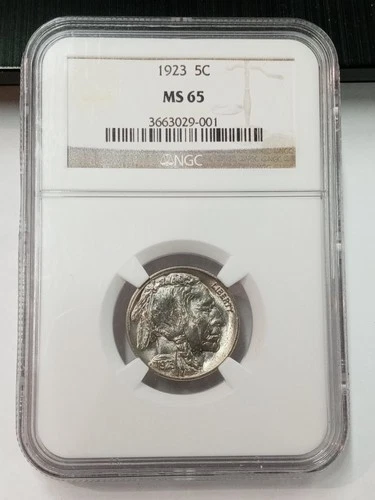 1923 5C Buffalo Nickel NGC MS-65