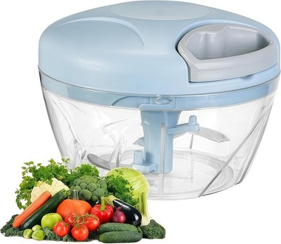 Manual Food Processor Vegetable Chopper, Portable Hand Pull String Garlic Mincer