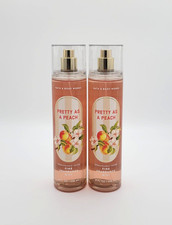 Bath  Body Works Pretty as Peach Fine Fragrance Body Mist Spray 8 oz Set of 2