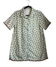 Shop The Mint S Green Medallion Button Shirt Dress Short Preppy Boho