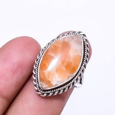 Golden Sunstone - Madagascar 925 Sterling Silver Ring S.7 R4, Christmas Gift