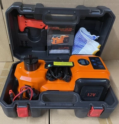 Electric Car Jack Kit 5Ton 12V Hydraulic Car Jack Lift for SUV MPV 3-in-1 LCD