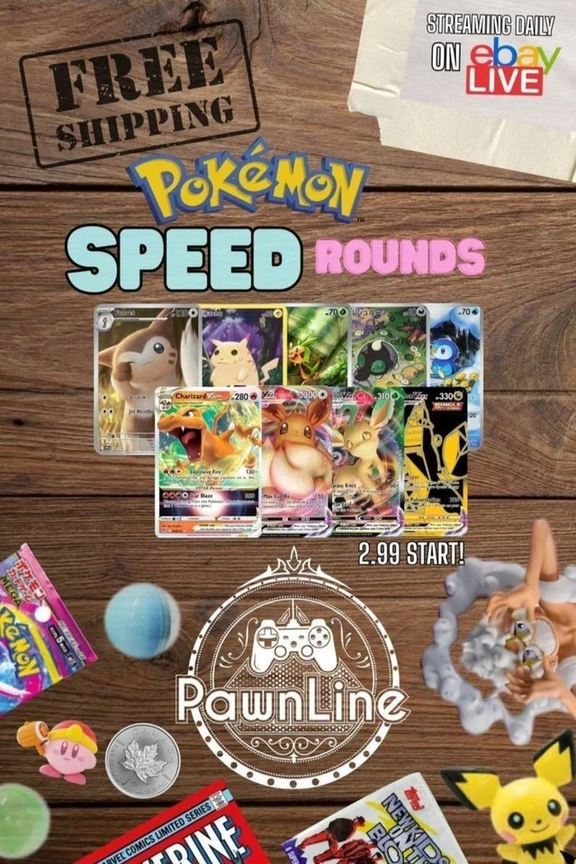 Pokémon Card Singles- SPEED ROUNDS eBay Live