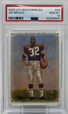 Jim Brown PSA 10- 2008 Upper Deck Masterpieces -Browns. Syracuse. Best Ever?
