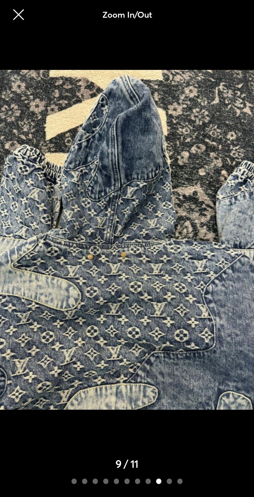 Louis Vuitton x Nigo Monogram Patchwork Denim Hoo… - image 9