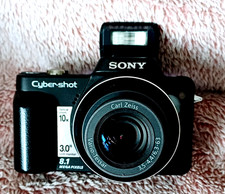 Sony Cyber-Shot DSC-H10 8.1MP Digitalkamera - Schwarz, Komplett, Originalverp.