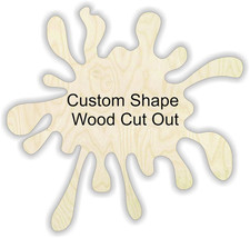 Custom Wood Cutout Shape Laser Cut Unfinished 1/8" Baltic Birch Your Design