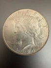 1924 Peace Silver Dollar Genuine US Silver Coin