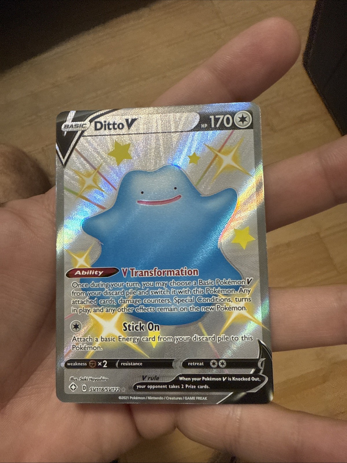 Ditto V 2021 Sword & Shield: Shining Fates #SV118 Shiny Rare (Full Art)  Price Guide - Sports Card Investor