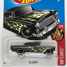 Hot Wheels 2017 HW Flames Series '55 Chevy Black