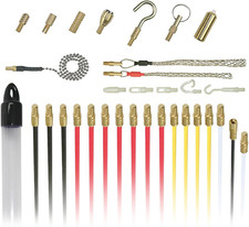Super Pro 16M Cable Access Rod and 17Pc Attachments Accessories Kit Set - 16 X 1