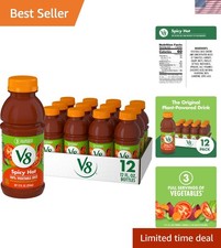 Spicy Hot 100 Vegetable Juice - 12 Pack of 12fl oz - Gluten-Free  Non-GMO