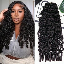 Yimisunny Feather Crochet Human Hair For Black Women Miracle Knots Pre Looped
