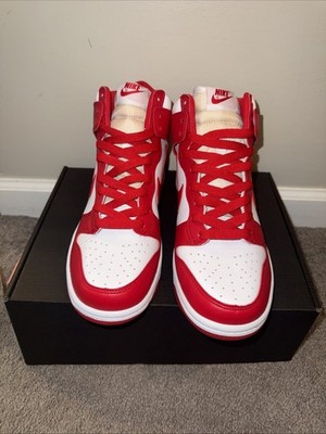 Nike Dunk High (GS)/Championship White-Red (DB2179-106)/Size: 7Y (NEW W/RPL BOX)