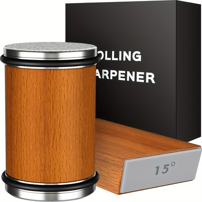 #ad Tumble Diamond Sharpener Tumble Rolling Knife Sharpening 15° And 20° Base Set $22.09