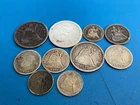Seated Liberty Silver Coin Lot quarters and dimes ten total coins