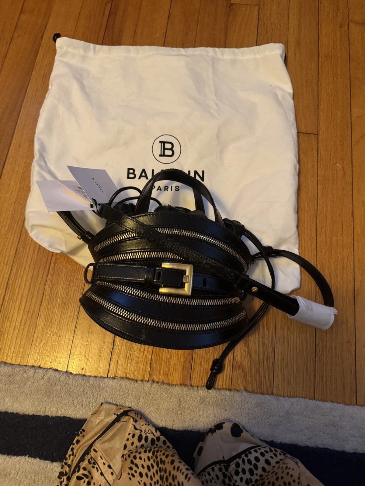Balmain — BALMAIN Shuffle Mini Black Leather Crossbody Bag New & Authentic