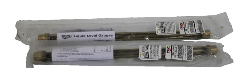 LOT (2) TRICO BG-1450-4-C 1/2" NPT-14.5" LONG SIGHT GLASS ASSEMBLY GLASS NEW