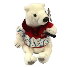 Coca-Cola Plush Polar Bear in Red and White Golf Shirt 0264