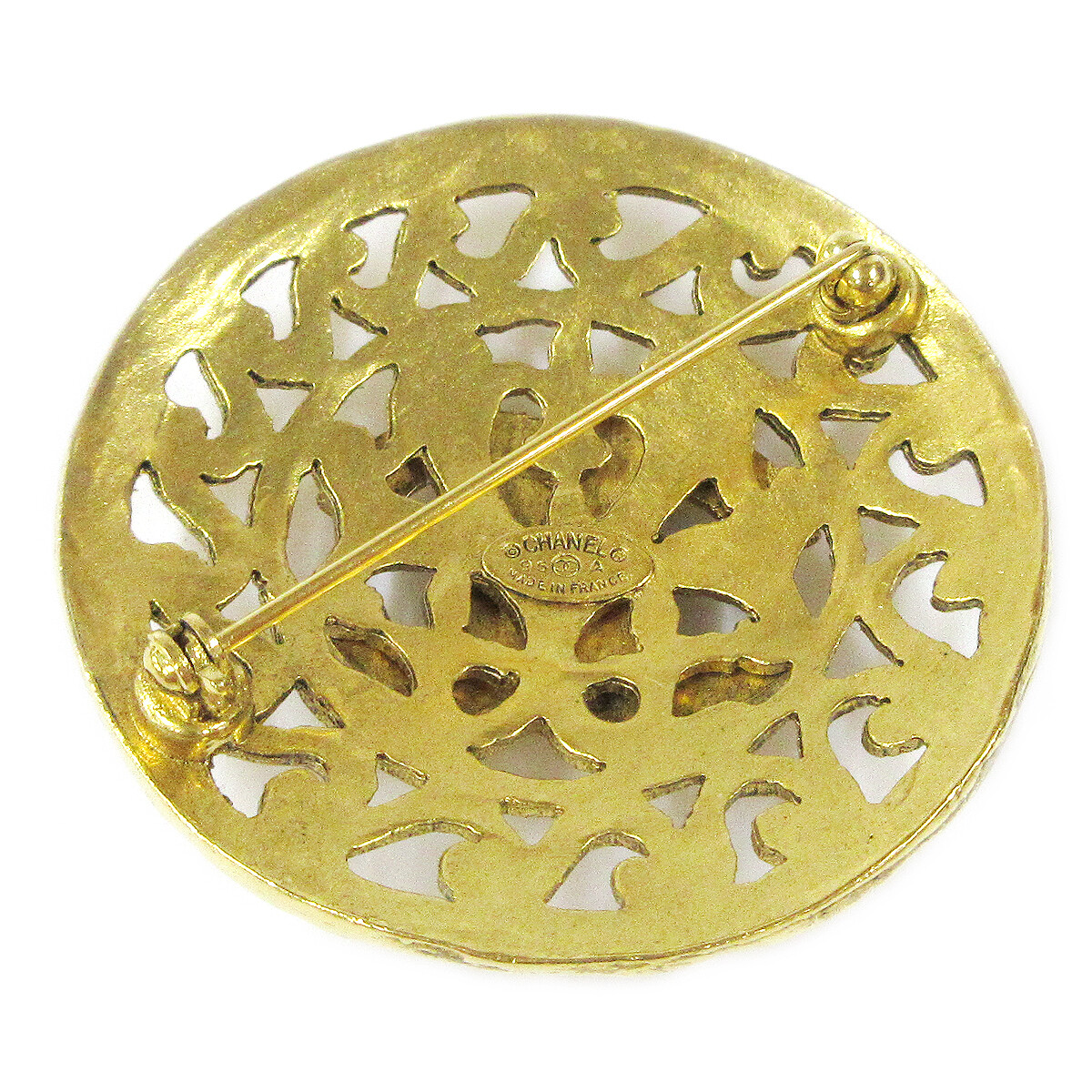 Chanel Medallion Brooch Pin Gold 95A 02578 | eBay
