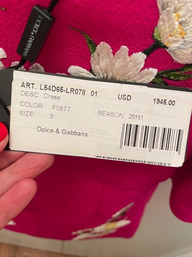 Dolce & Gabbana girls dress Fuchsia White Daisy embroidered NWT $1945 sz 3 - Picture 5 of 13