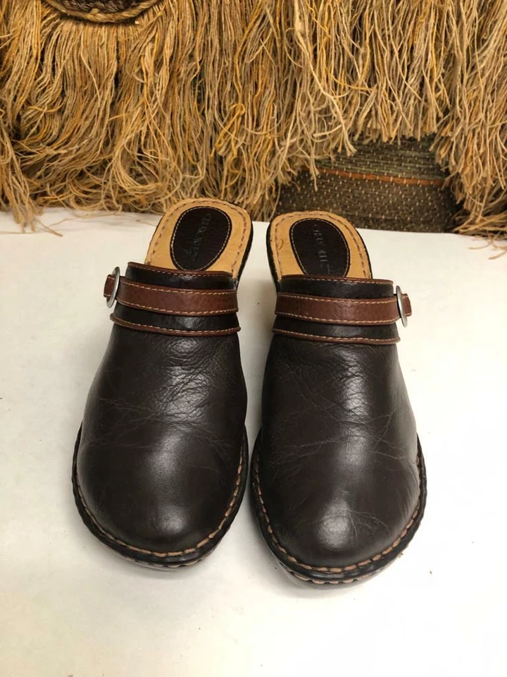 Sandalias Cherokee de cuero marrón para mujer zapatos cómodos sin cordones talla 8 Foto 3 de 4