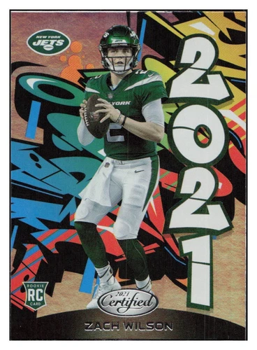 H291 ZACH WILSON RC 2021 CERTIFIED GRAFFITI #2021-17 NEW YORK JETS SP INSERT