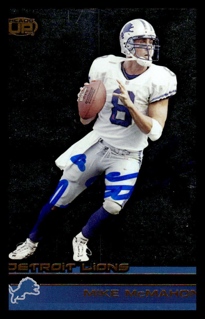 Mike McMahon 2002 Pacific Heads Up #43 Detroit Lions IP Auto Mike McMahon 2002 Pacific Heads Up #43 Detroit Lions IP Auto