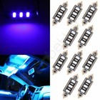 10X Blue 41mm Car Interior Led Light Festoon 3-Smd-5730 For Dome Map