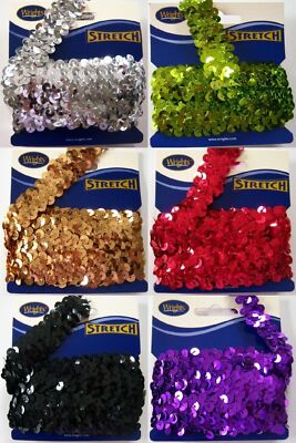 Wright's 7/8'' Stretch Sequin Trim 48'' Piece  Package