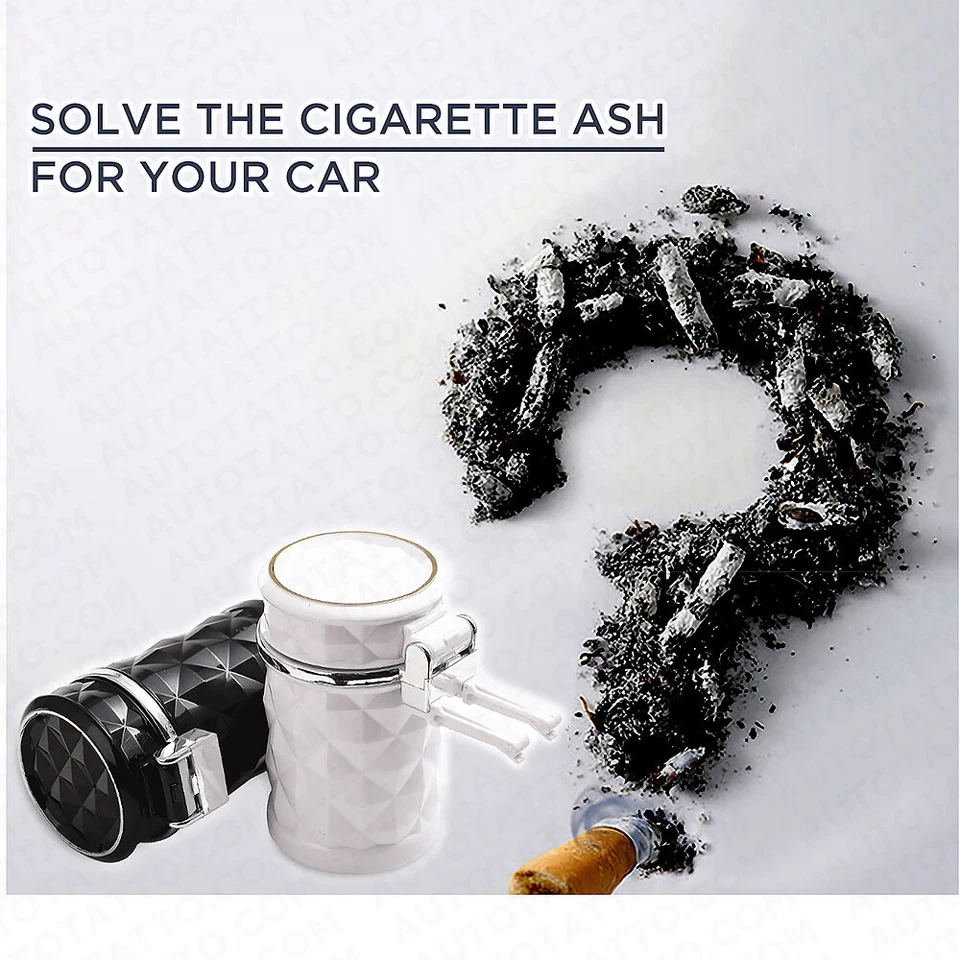 Culillas de cigarrillos de humo extremo hogar oficina coche portavasos cenicero goma basura bandeja de ventilación Foto 2 de 4