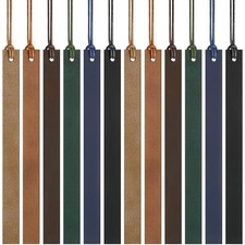 12 Pcs Leather Bookmarks Colorful Bookmarks Leather Bookmarks for Women Stude...